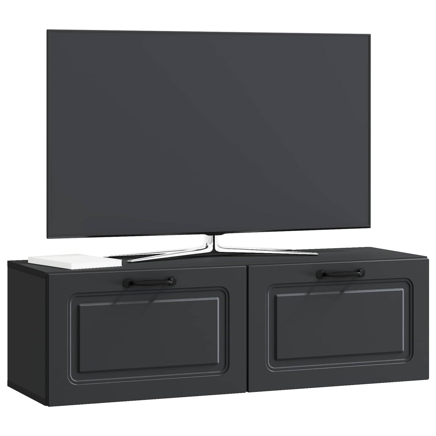 Wall-Mounted TV Cabinet Black 98 x 31 x 30 cm Engineered Wood
