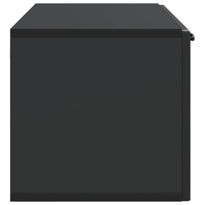 Wall-Mounted TV Cabinet Black 98 x 31 x 30 cm Engineered Wood