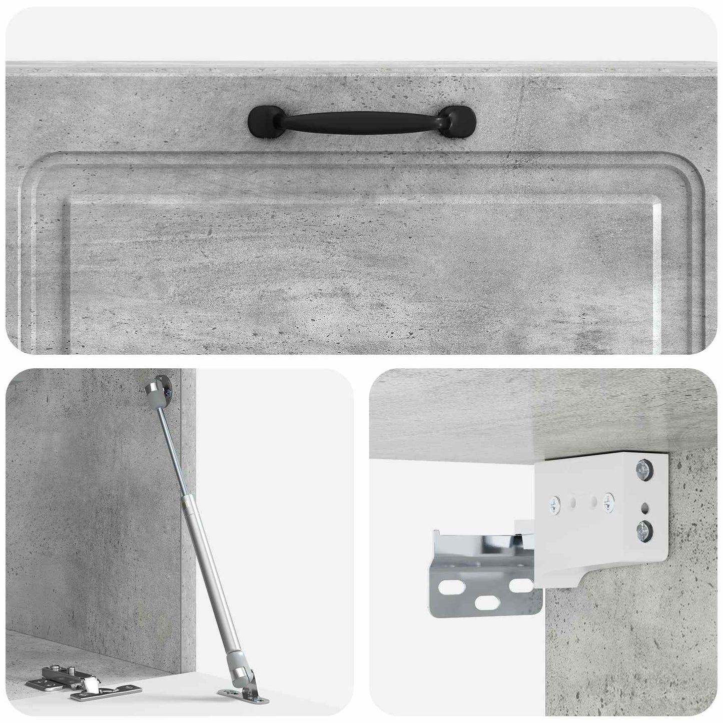 Wall-Mounted TV Cabinet Concrete Grey 98 x 31 x 30 cm