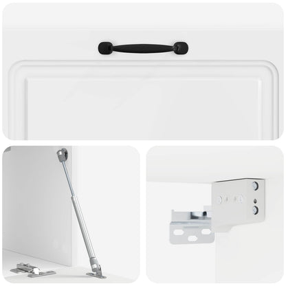 Wall-Mounted TV Cabinet High Gloss White 98 x 31 x 30 cm