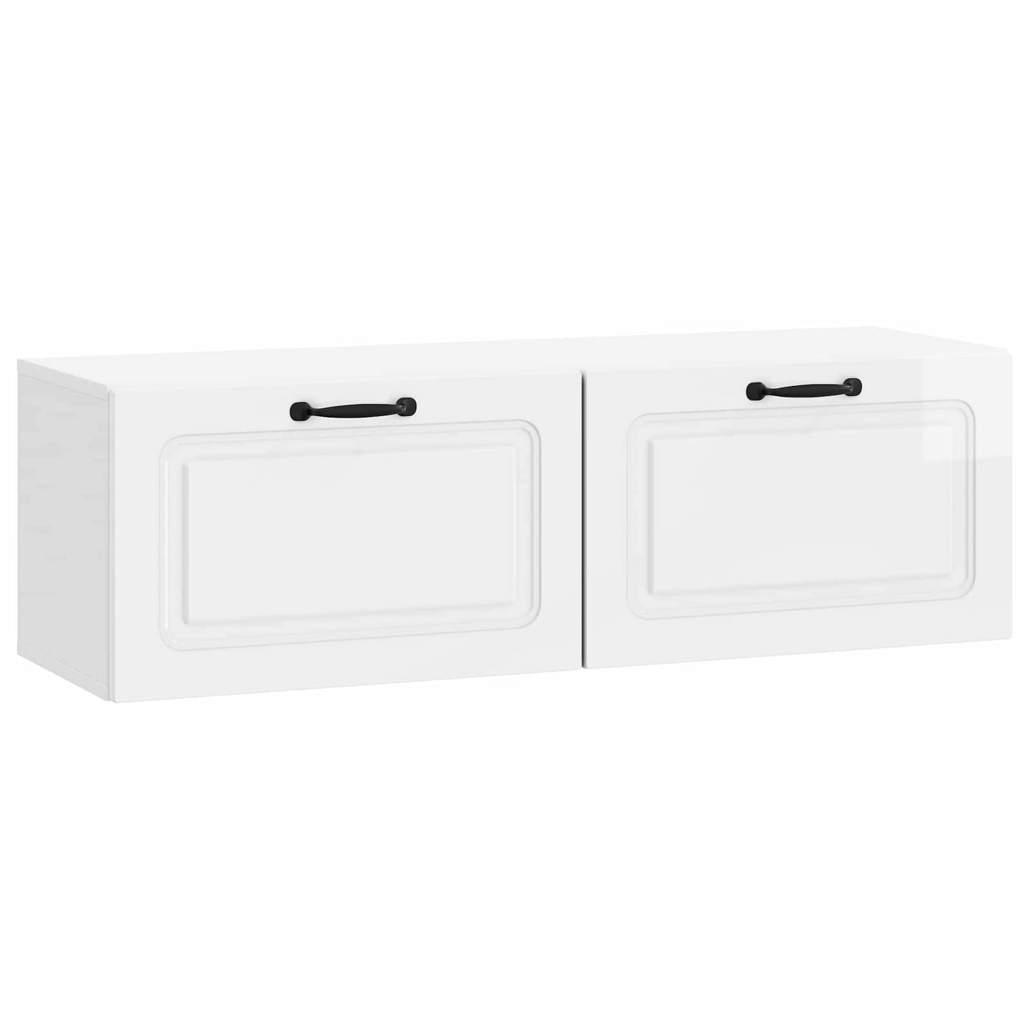 Wall-Mounted TV Cabinet High Gloss White 98 x 31 x 30 cm