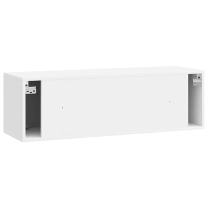Wall-Mounted TV Cabinet High Gloss White 98 x 31 x 30 cm