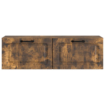 Wall-Mounted TV Cabinet Wall-mounted Smoked Oak 98 x 31 x 30 cm