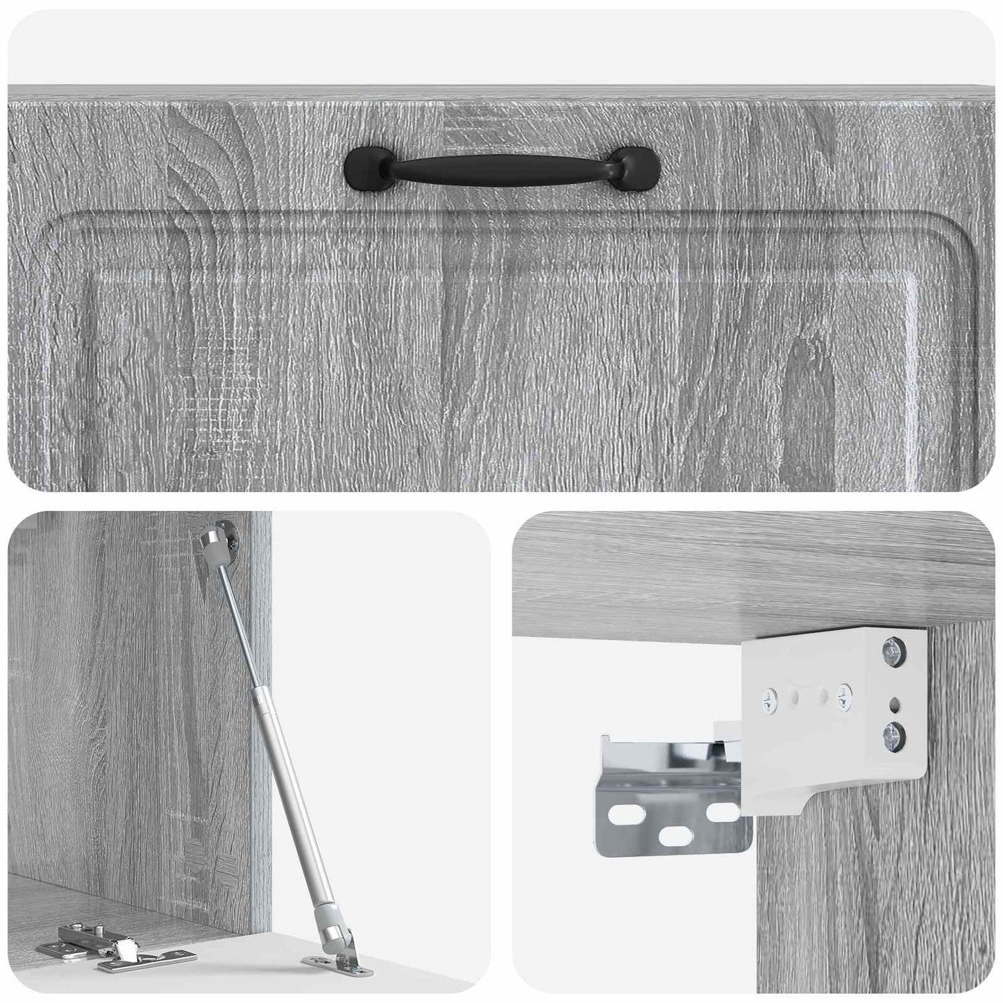Wall-Mounted TV Cabinet Grey Sonoma 98 x 31 x 30 cm