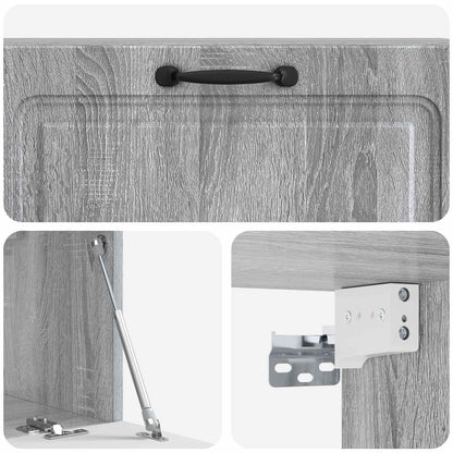 Wall-Mounted TV Cabinet Grey Sonoma 98 x 31 x 30 cm