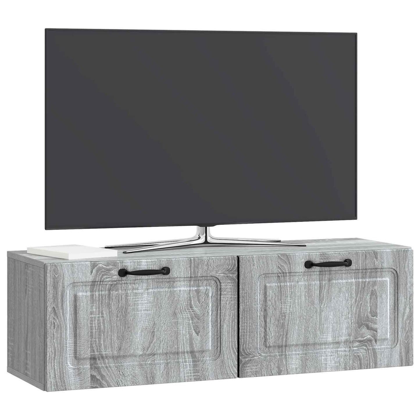 Wall-Mounted TV Cabinet Grey Sonoma 98 x 31 x 30 cm