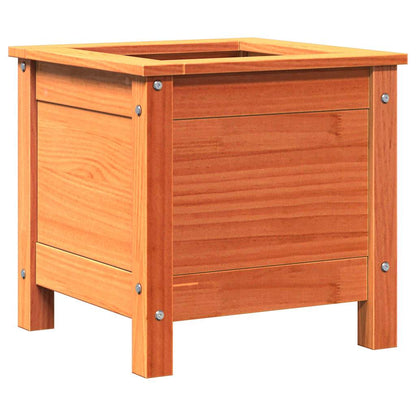 Garden Planter Wax Brown 40 x 40 x 39 cm Solid Pine Wood
