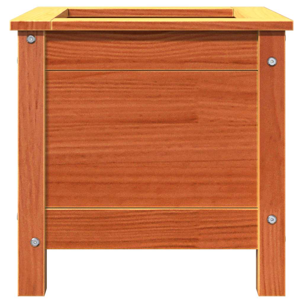 Garden Planter Wax Brown 40 x 40 x 39 cm Solid Pine Wood