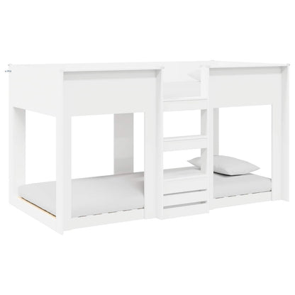 Bunk Bed for Kids White 75 x 190 cm Engineered Wood