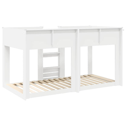 Bunk Bed for Kids White 75 x 190 cm Engineered Wood