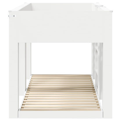 Bunk Bed for Kids White 75 x 190 cm Engineered Wood