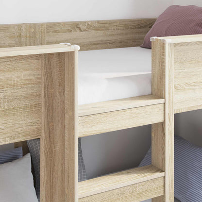 Bunk Bed for Kids Sonoma Oak 75 x 190 cm Engineered Wood