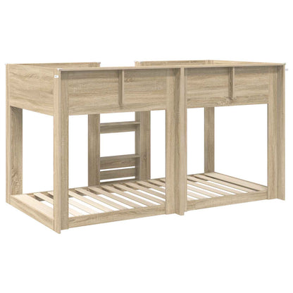 Bunk Bed for Kids Sonoma Oak 75 x 190 cm Engineered Wood