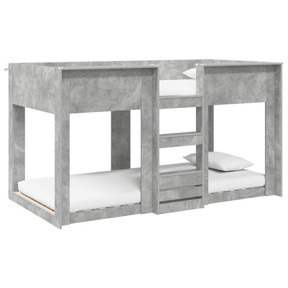 Bunk Bed for Kids Concrete Grey 75 x 190 cm Engineered Wood