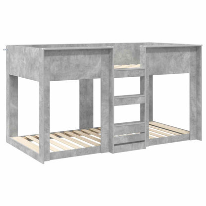 Bunk Bed for Kids Concrete Grey 75 x 190 cm Engineered Wood