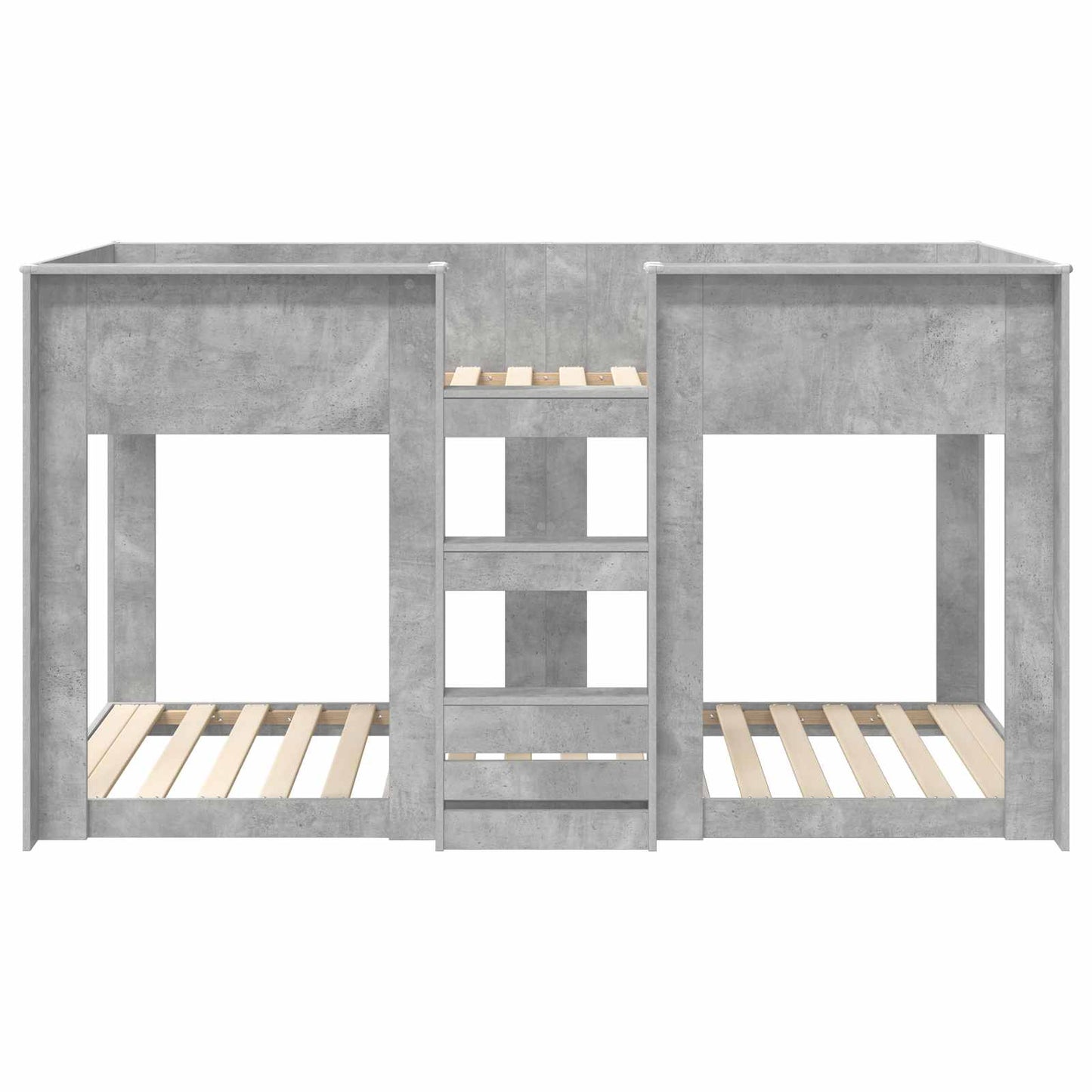 Bunk Bed for Kids Concrete Grey 75 x 190 cm Engineered Wood