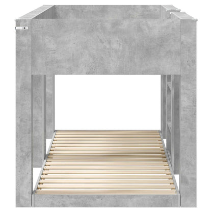 Bunk Bed for Kids Concrete Grey 75 x 190 cm Engineered Wood