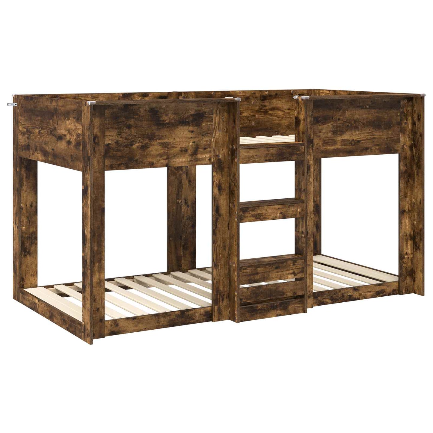 Bunk Bed for Kids Smoked Oak 75 x 190 cm Engineered Wood