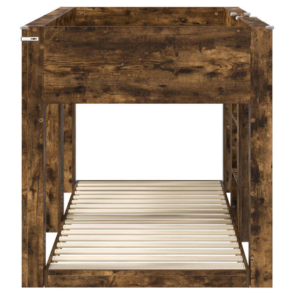 Bunk Bed for Kids Smoked Oak 75 x 190 cm Engineered Wood