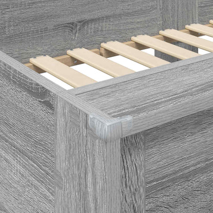 Bunk Bed for Kids Grey Sonoma 75 x 190 cm Engineered Wood