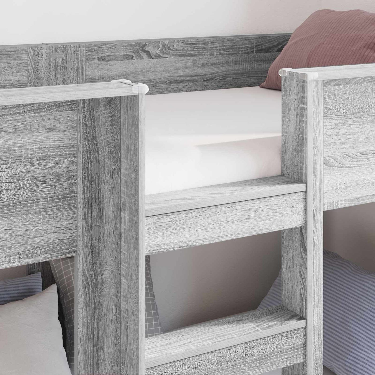 Bunk Bed for Kids Grey Sonoma 75 x 190 cm Engineered Wood