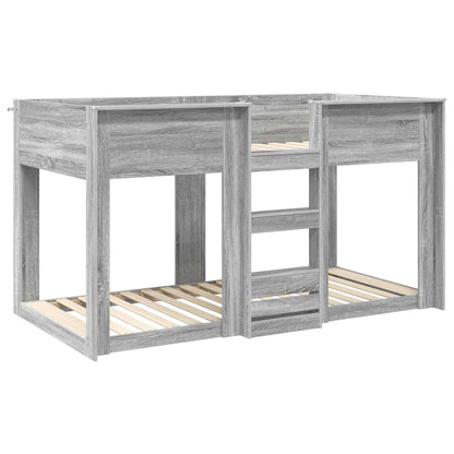 Bunk Bed for Kids Grey Sonoma 75 x 190 cm Engineered Wood