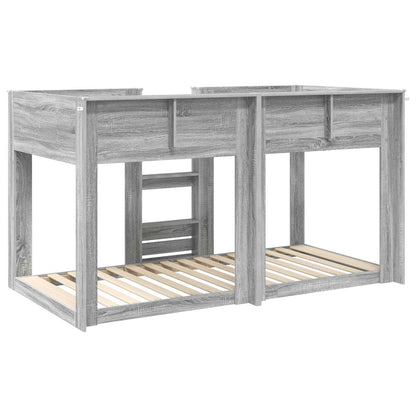 Bunk Bed for Kids Grey Sonoma 75 x 190 cm Engineered Wood