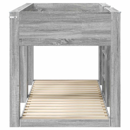 Bunk Bed for Kids Grey Sonoma 75 x 190 cm Engineered Wood