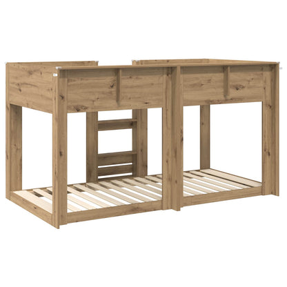 Bunk Bed for Kids Artisan Oak 75 x 190 cm Engineered Wood