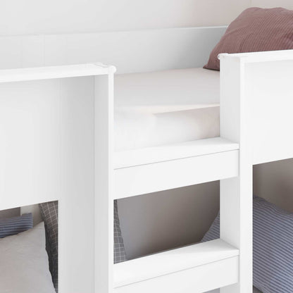 Bunk Bed for Kids White 90 x 190 cm Engineered Wood