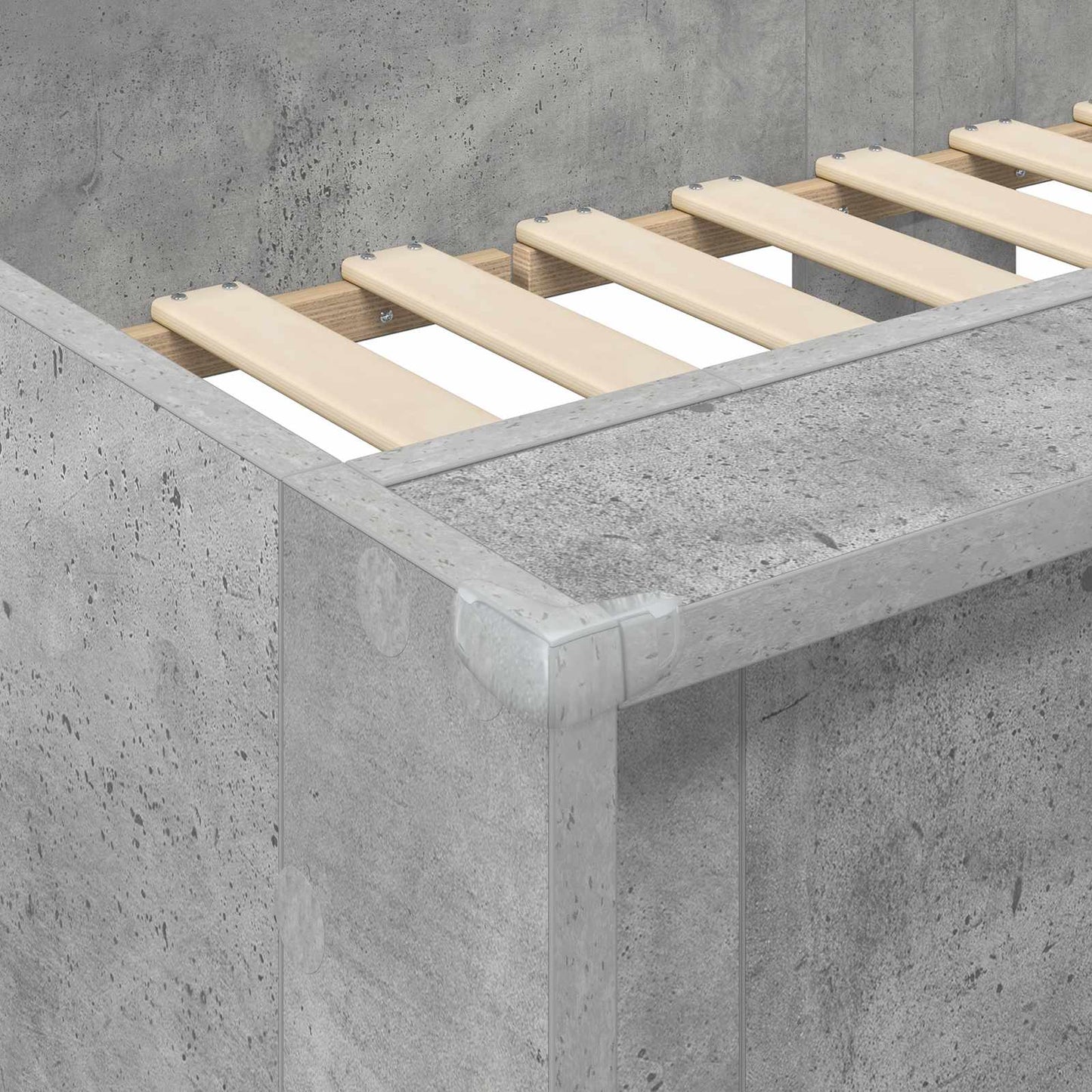 Bunk Bed for Kids Concrete Grey 90 x 190 cm Engineered Wood