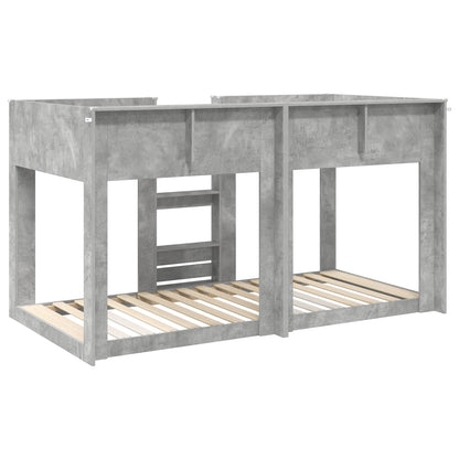 Bunk Bed for Kids Concrete Grey 90 x 190 cm Engineered Wood