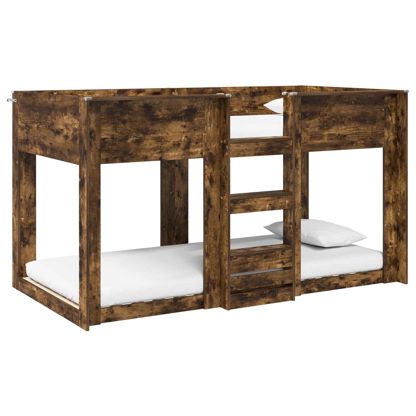 Bunk Bed for Kids Smoked Oak 90 x 190 cm Engineered Wood