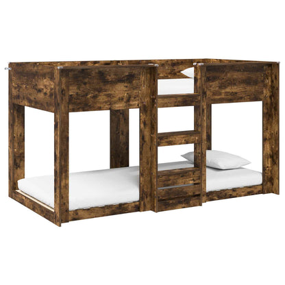 Bunk Bed for Kids Smoked Oak 90 x 190 cm Engineered Wood