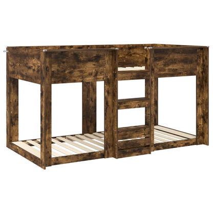 Bunk Bed for Kids Smoked Oak 90 x 190 cm Engineered Wood