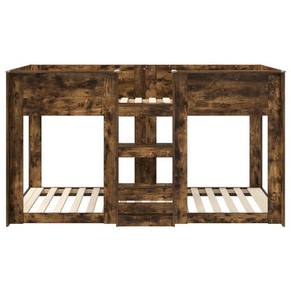 Bunk Bed for Kids Smoked Oak 90 x 190 cm Engineered Wood