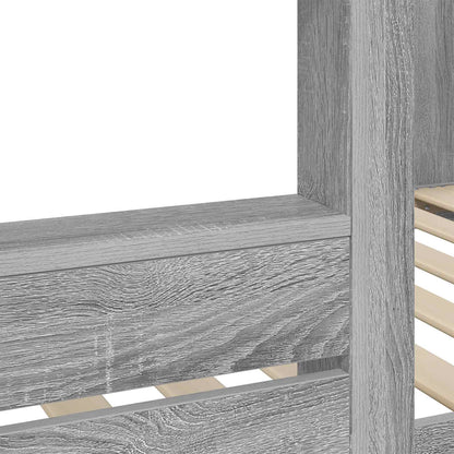 Bunk Bed for Kids Grey Sonoma 90 x 190 cm Engineered Wood