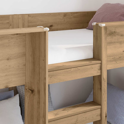 Bunk Bed for Kids Artisan Oak 90 x 190 cm Engineered Wood