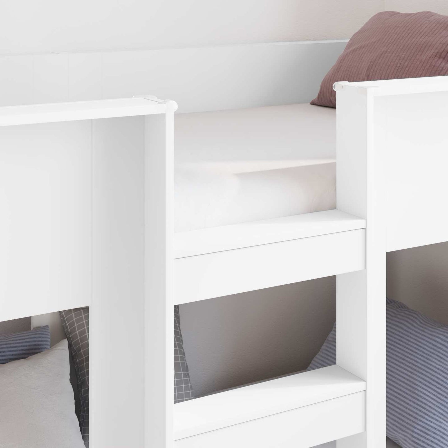 Bunk Bed for Kids White 80 x 200 cm Engineered Wood