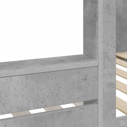 Bunk Bed for Kids Concrete Grey 80 x 200 cm Engineered Wood
