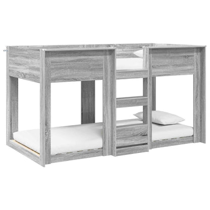 Bunk Bed for Kids Grey Sonoma 90 x 200 cm Engineered Wood