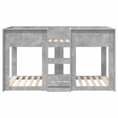 Bunk Bed for Kids Concrete Grey 100 x 200 cm Engineered Wood