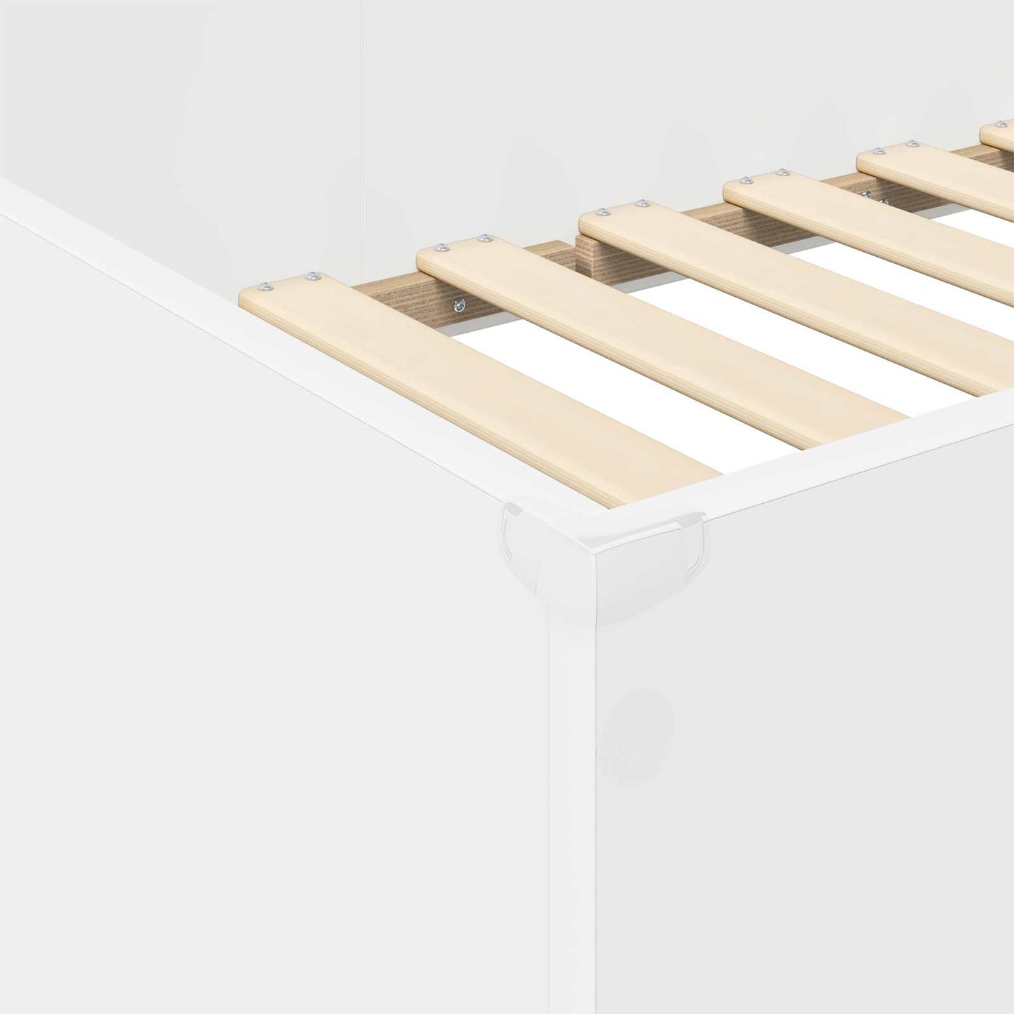 Loft Bed Frame with Desk White 75 x 190 cm Engineered Wood