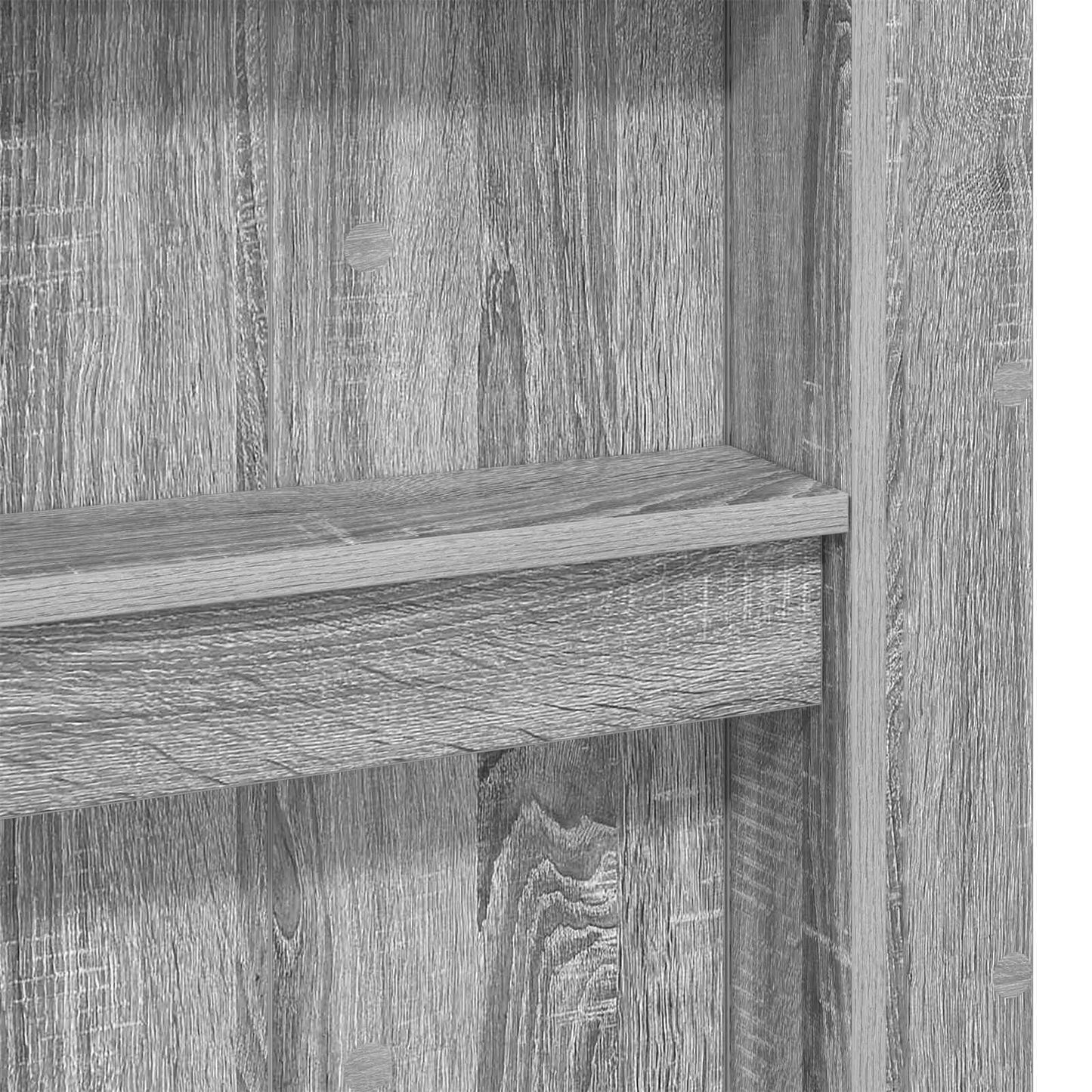 Loft Bed Frame with Desk with Storage Grey Sonoma 75 x 190 cm