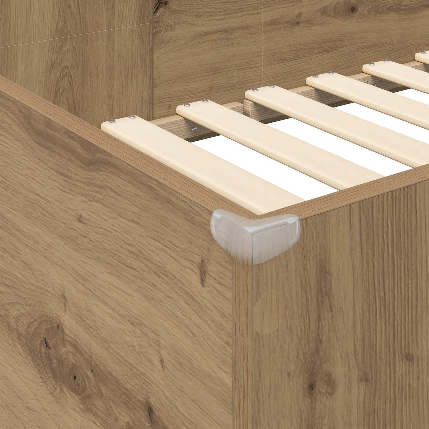 Loft Bed Frame with Desk with Storage Artisan Oak 75 x 190 cm
