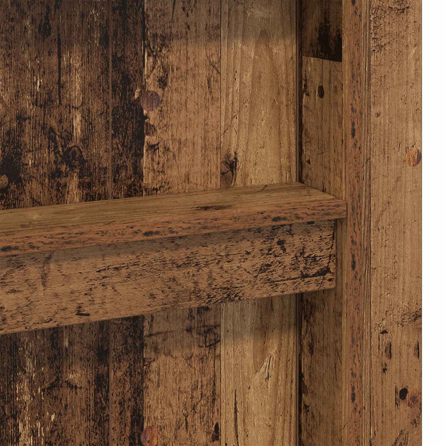 Loft Bed Frame with Desk Old Wood 90 x 200 cm Engineered Wood