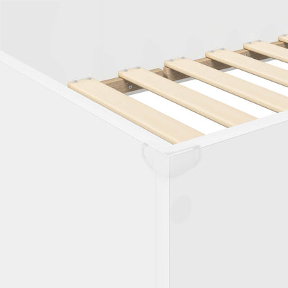 Loft Bed Frame with Desk White 100 x 200 cm Engineered Wood