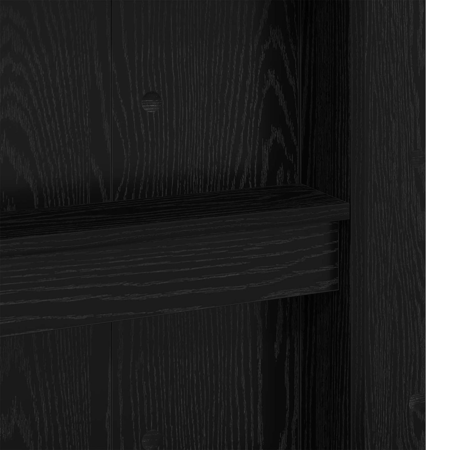 Loft Bed Frame with Desk Black Oak 100 x 200 cm Engineered Wood