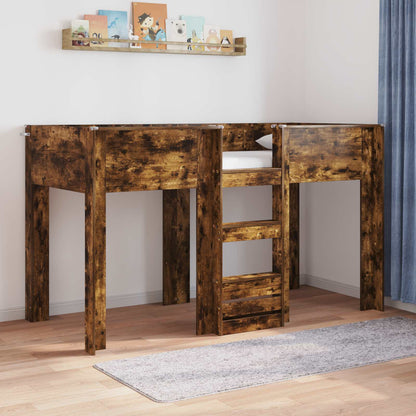 Bunk Bed for Kids Smoked Oak 75 x 190 cm Engineered wood