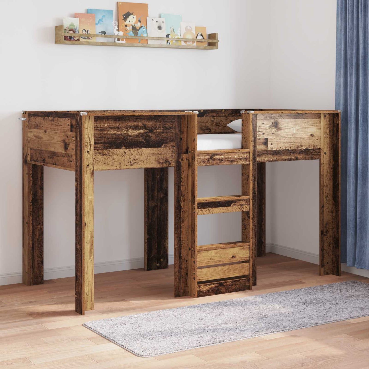 Bunk Bed for Kids Old Wood 75 x 190 cm Engineered wood